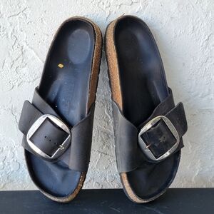 Birkenstock Madrid Big Buckle Charcoal Black Women’s Size 8 EU 39